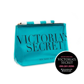 Hàng Mỹ Bill Mỹ (262) Túi xanh mỹ phẩm trong suốt, vitamin Sea - Hàng nhập Victoria's Secret USA