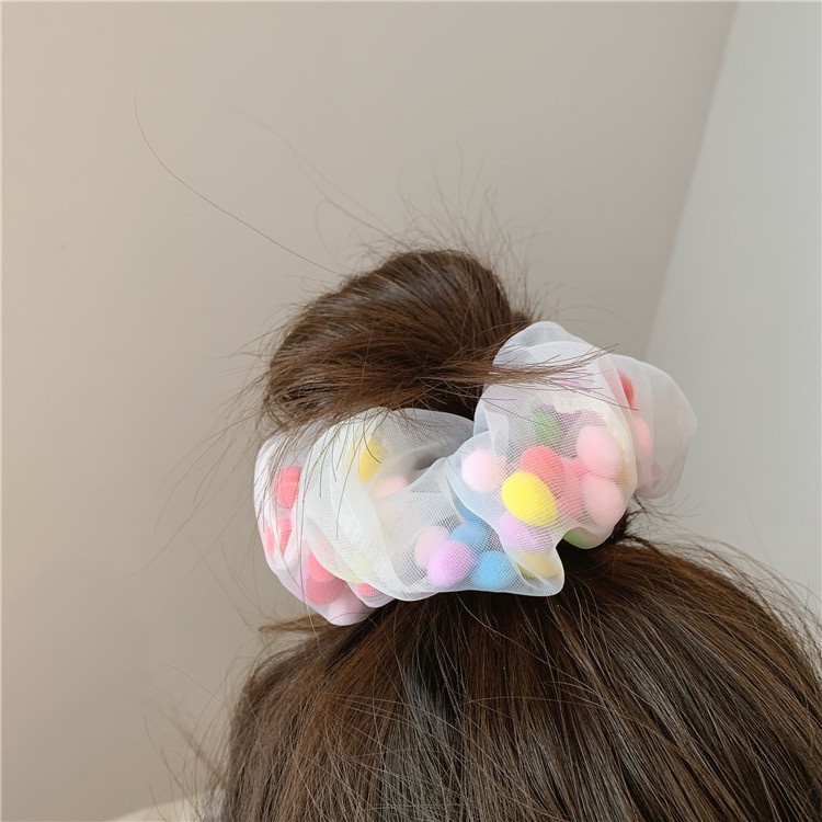 Dây Cột Tóc Cầu Vồng Phong Cách Hàn Quốc Xinh Xắn Cho Nữ