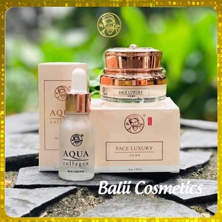 Freeship combo dưỡng da bà lão face luxury & aqua collagen