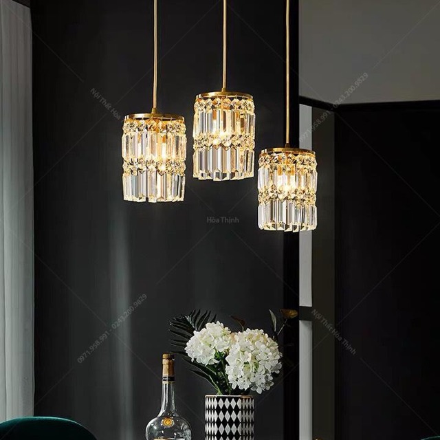 Đèn thả thuỷ tinh bộ 3 đèn