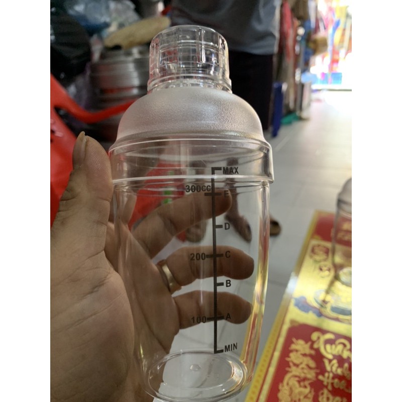 LẮC TRÀ SỮA BẰNG NHỰA TRONG 350ml , 530ml , 700ml