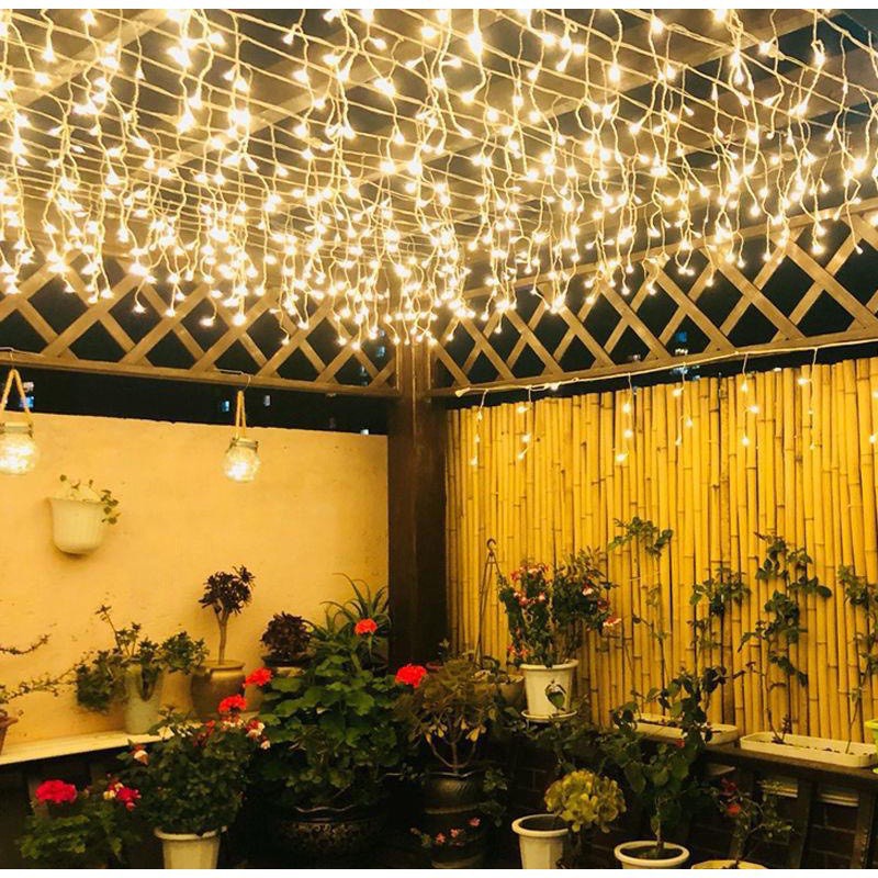Đèn led trang trí mành rủ Ngoài trời chống nước - Đèn Nháy thả rủ trang trí Ban Công, Quán Cafe, sảnh chung cư,quán cafe