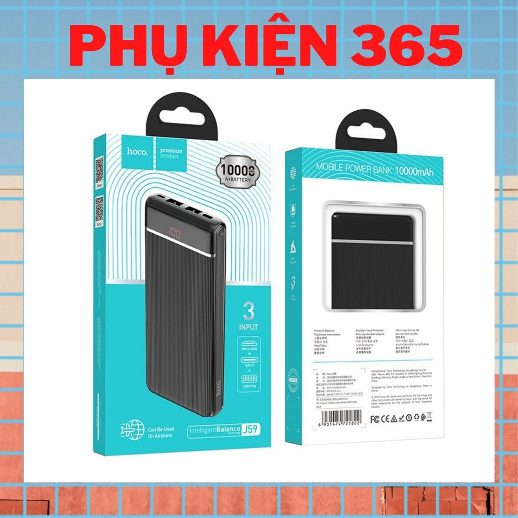 Sạc dự phòng J59 10.000 mAh Bảo Hành 12 tháng