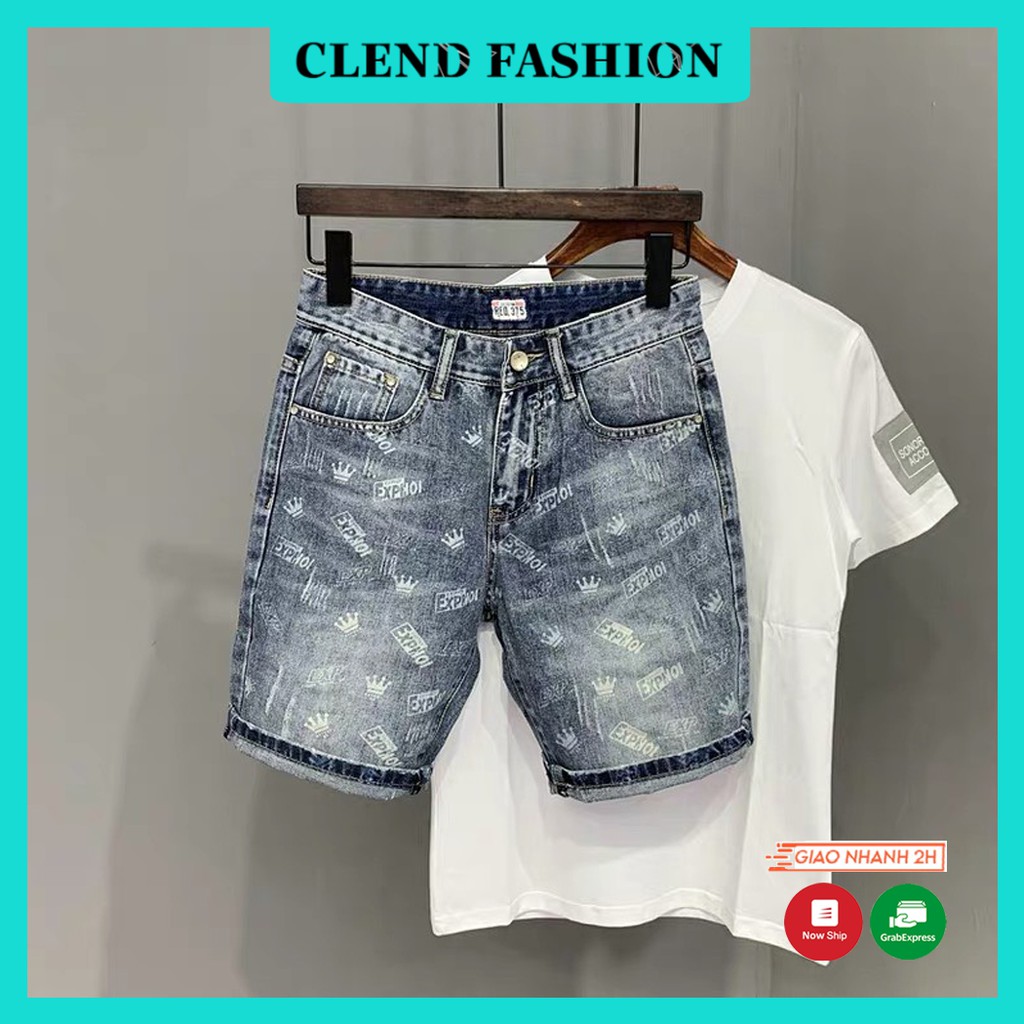 Quần Short , Quần Sọt Jean Nam Clend Fashion Chất Liệu Demin Co giãn Thoáng Mát Thời Trang Cao Cấp KV25