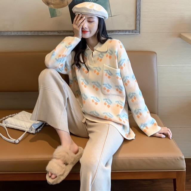 ÁO LEN NỮ DÀI TAY, DÁNG DÀI HỌA TIẾT XINH YÊU, DÀY DẶN, ÁO LEN BIG SIZE, OVERSIZE