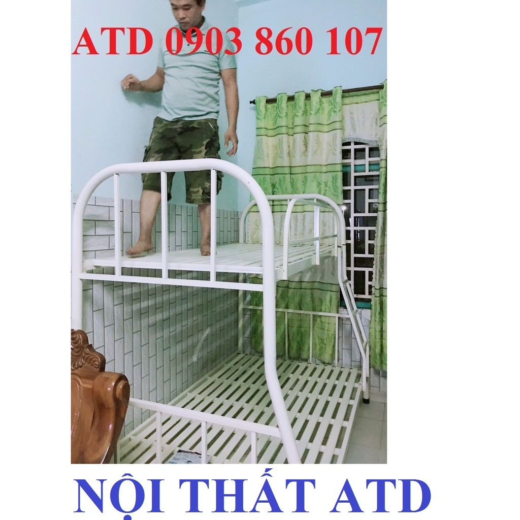 Giường tầng sắt giá rẻ- giường sắt 2 tầng người lớn và bé Freeship -HCM -Bình dương