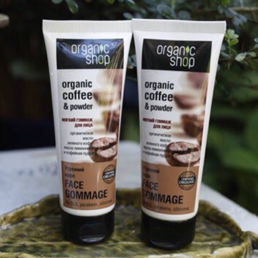 Tẩy tế bào chết cho da mặt Organic Shop Organic Coffee &amp; Powder Face Gommage 75ml