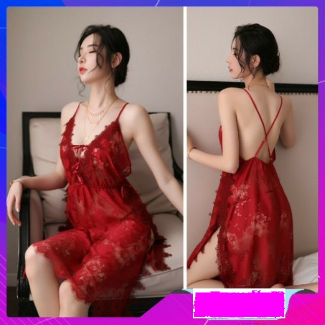 Đầm ngủ ren hoa cao cấp siêu mềm mịn mát MS5128