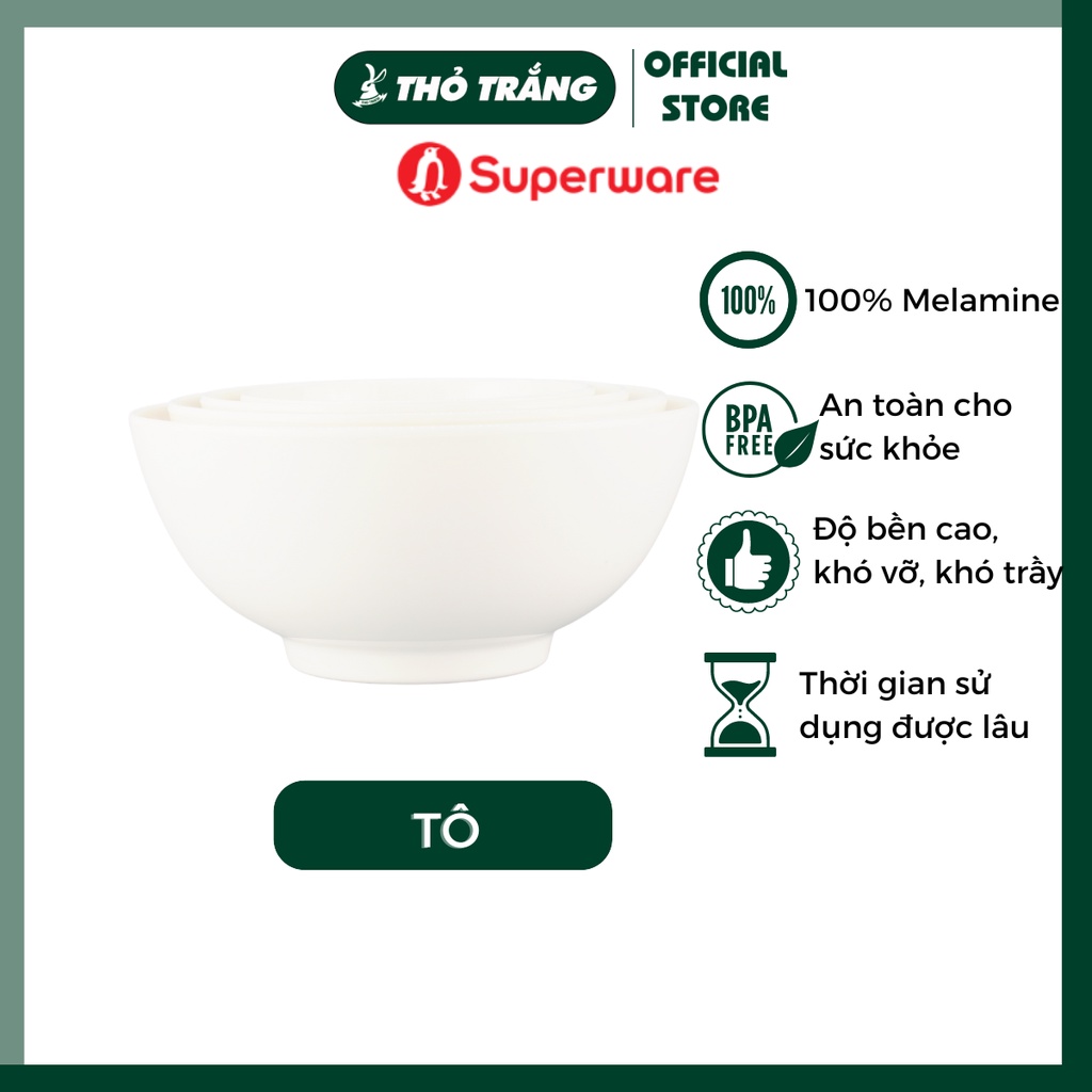 Tô nhựa tròn Melamine giả sứ cao cấp - Porceline