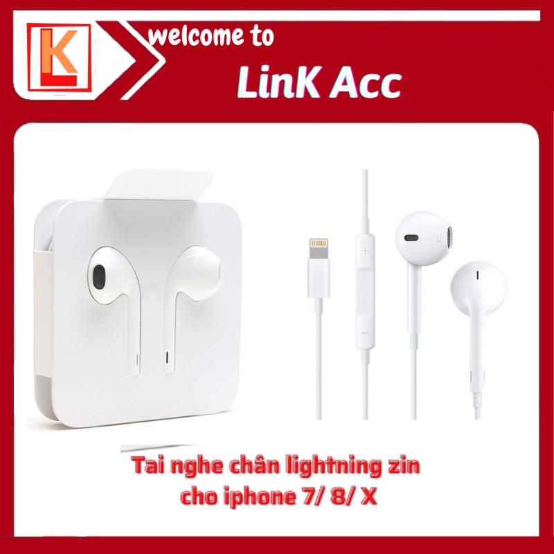 [Hàng chính hãng] Tai nghe zin iphone 7/7P/8/8P/X/XR/XSMAX chân lightning không cần kết nối bluetooth