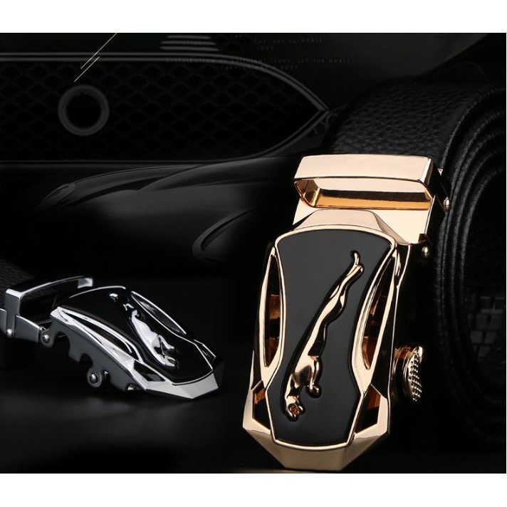 Thắt lưng da nam mặt vuông hoạ tiết báo trắng cao cấp - phong cách lịch lãm hot 2020