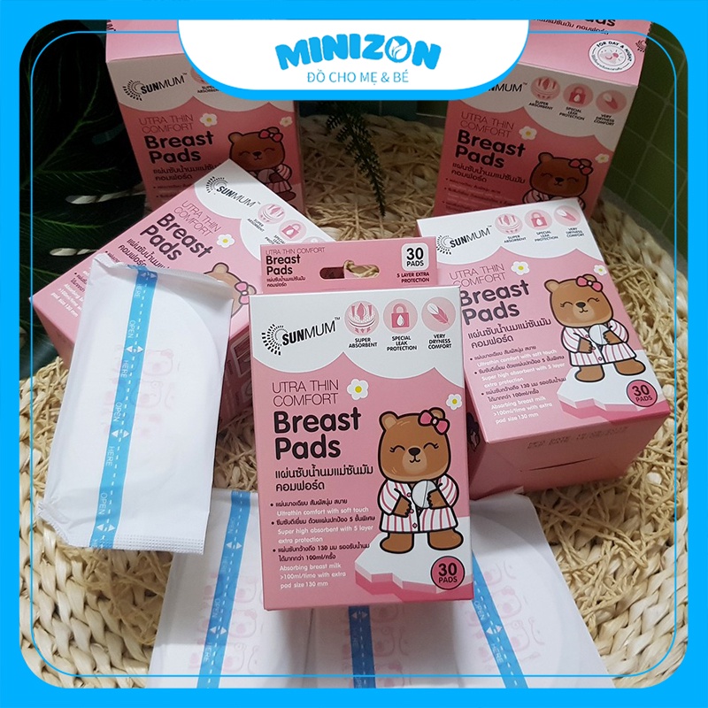 Miếng Lót Thấm Sữa Sunmum Thái Lan Mẫu Mới Chính Hãng Giá Rẻ | Minizon Kids