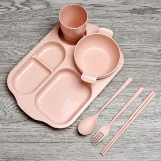 Bộ ăn dặm bằng lúa mạch – Set đồ ăn dặm bằng lúa mạch hàng cao cấp