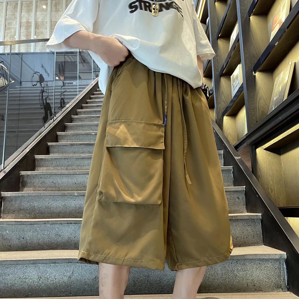 Quần ngắn ống rộng Phối Nhiều Túi Thời Trang Mùa Hè Dành Cho Nam / Size M-2XL
