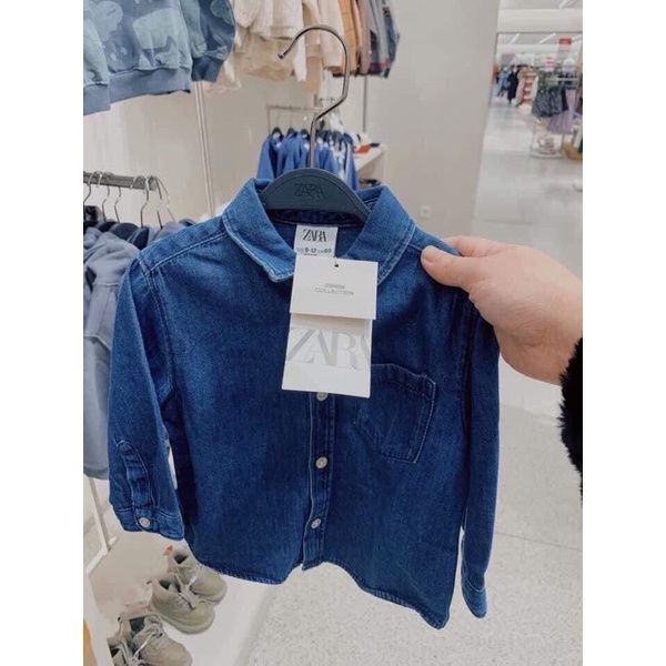 Áo sơ mi zara bé trai 12-18m