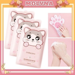 [HÀNG SẴN] Mặt Nạ Tay Chân Dưỡng Ẩm Hình Tay Mèo GIúp Làm Trắng Da Bổ Sung Collagen MOLYNA