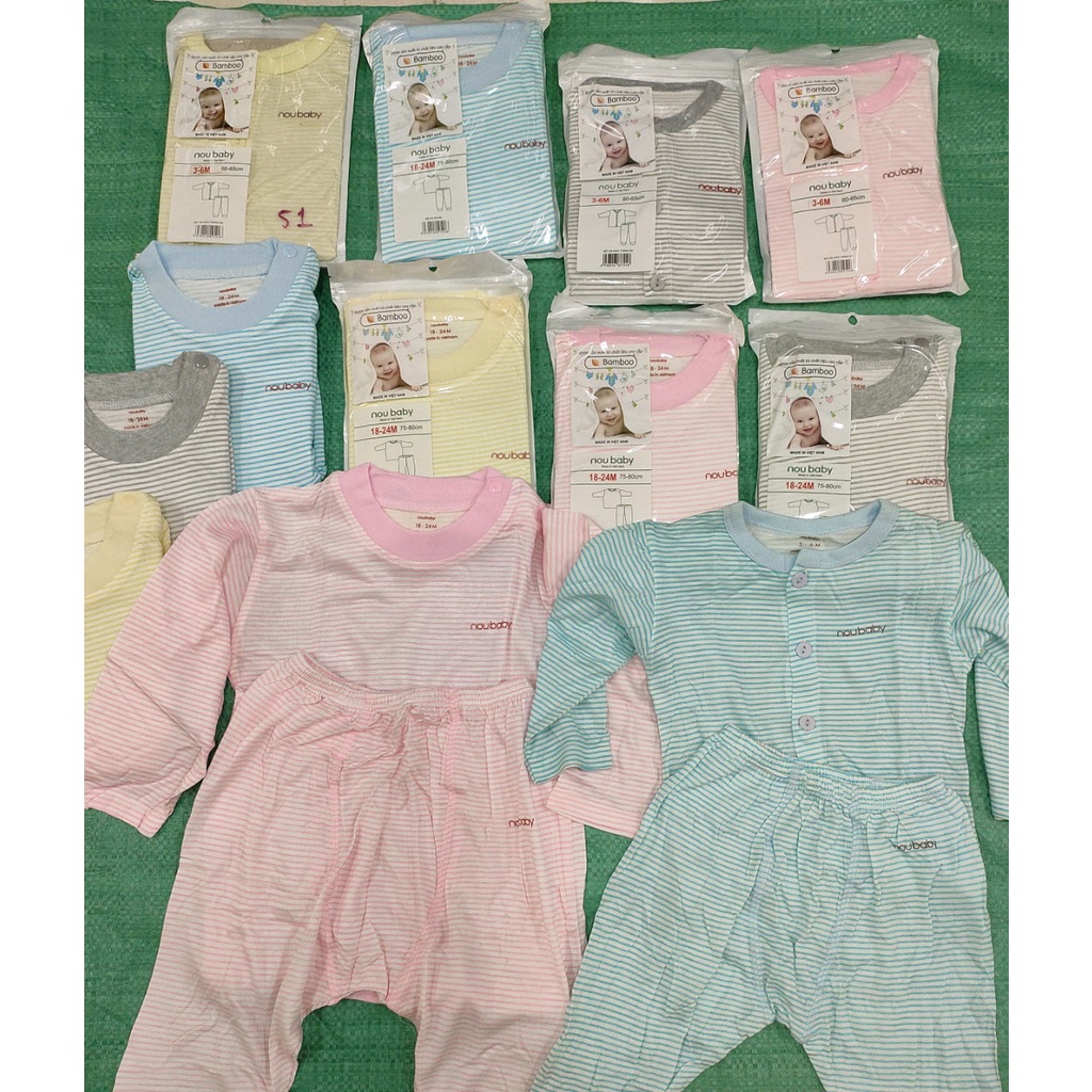 Bộ dài tay cho bé, Bộ Noubaby sơ sinh dài tay size 0-24 tháng - NS20NouDT