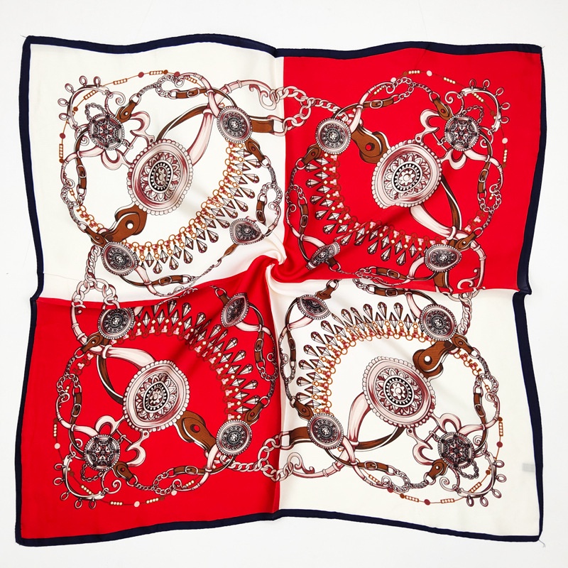 [Hàng mới] Khăn lụa vuông 70x70cm trẻ trung năng động