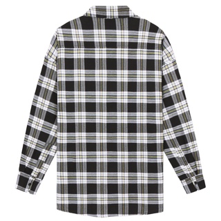 Áo Sơ Mi Flannel Màu Đen Sọc Trắng