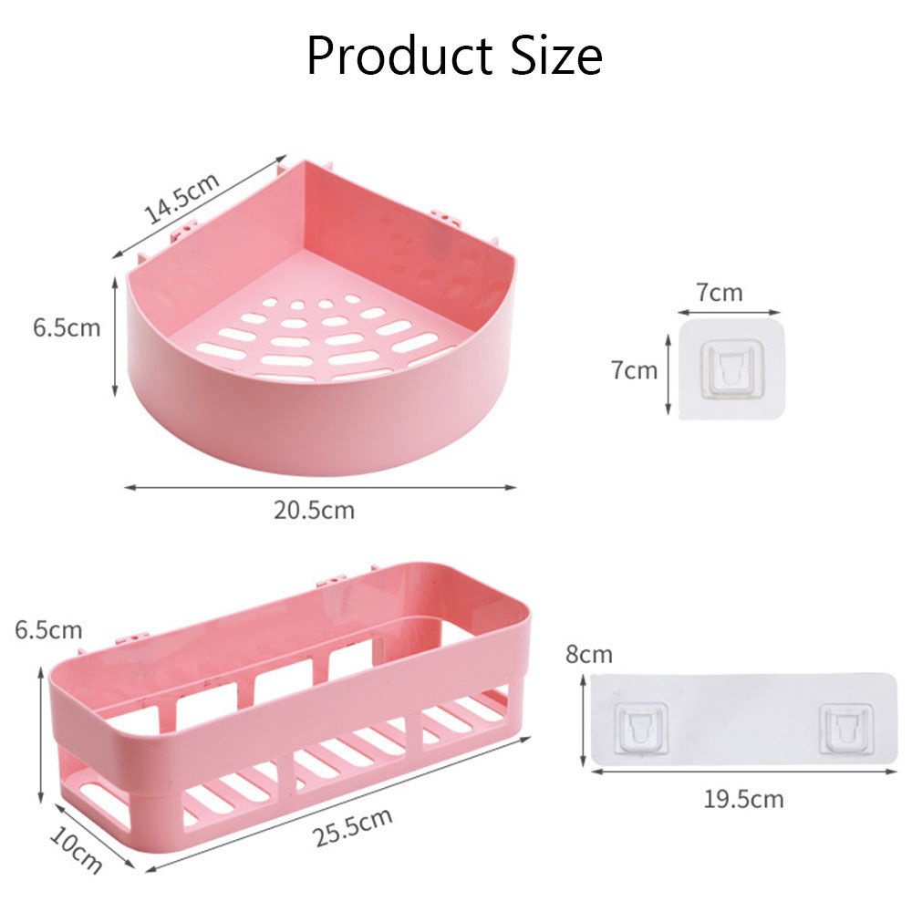 Kệ đựng đồ dùng gắn góc tường tiện dụng cho nhà tắm/ nhà bếp