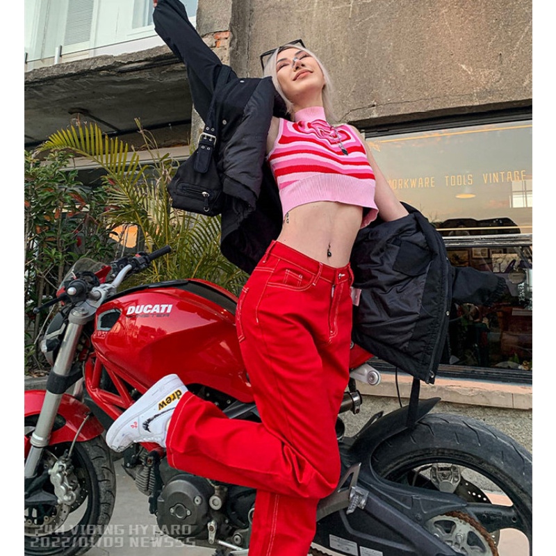 Quần Jean Nữ Ống Rộng Hợp Thời Trang