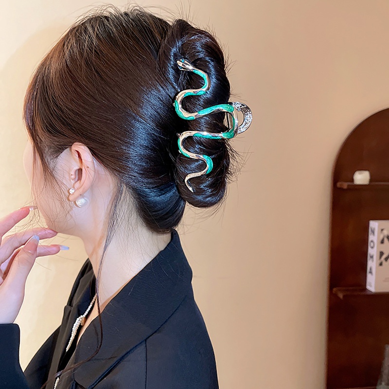 Kẹp Tóc Càng Cua Chống Trượt Hình Rắn Dày Dặn