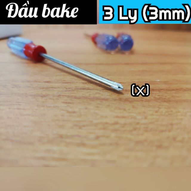 Tua vít bake (4 nghạnh) kích thước nhỏ 3 ly (3mm x 75mm)