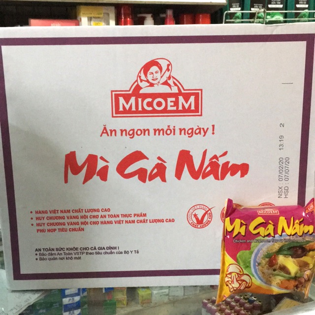 Mì Gà Nấm Micoem Thùng 30 gói