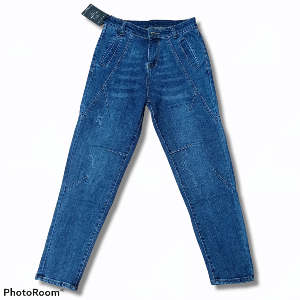 Quần jean nữ lưng cao ôm có co dãn chất jean đẹp phong cách hàng quốc hai màu đen và xanh có size 2xl