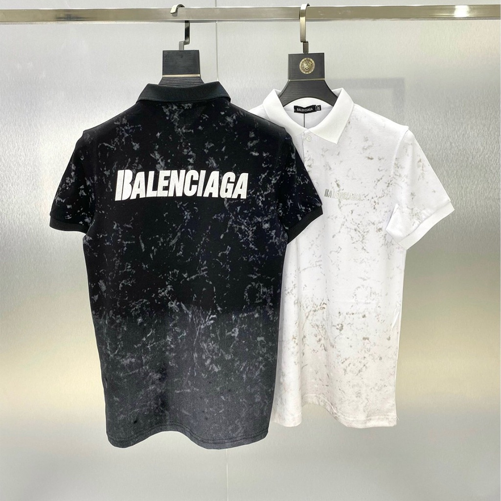 Áo polo balengacia cổ bẻ ngắn tay cao cấp  Màu sắc đa dạng, trẻ trung