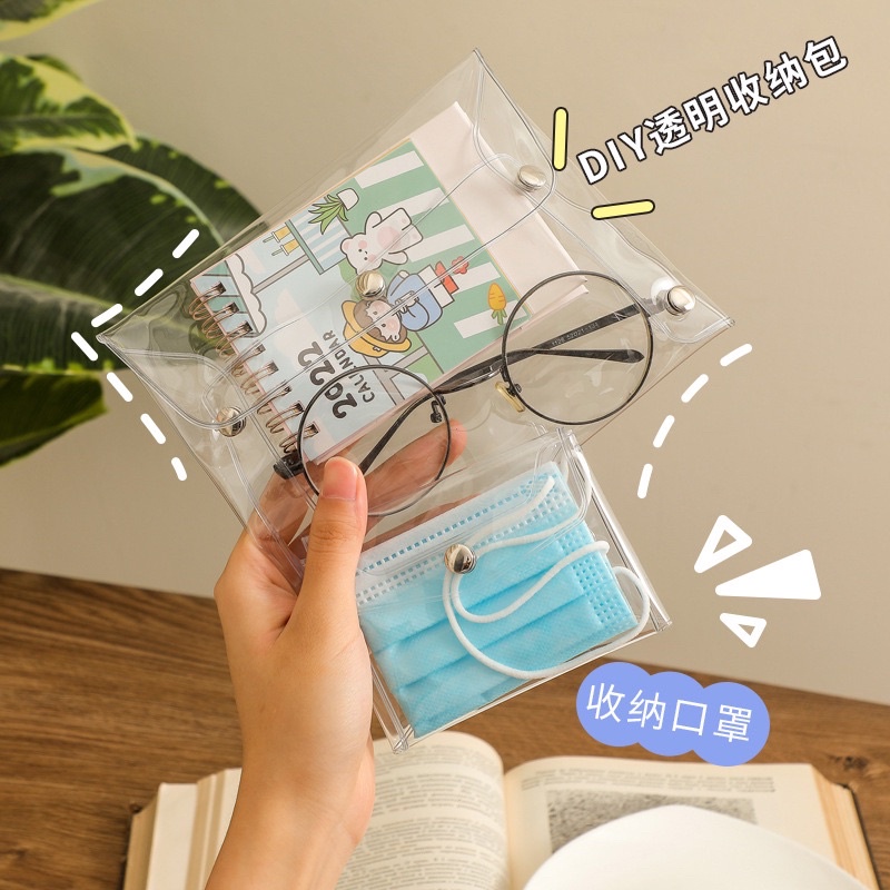 Túi Đựng Đồ Trang Điểm/ Mỹ Phẩm/ Hộ chiếu/ Túi đựng bút PVC cỡ lớn Hàn Quốc Tiện Dụng [BL52]