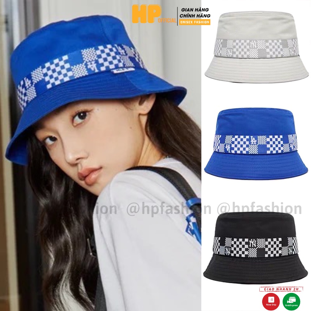 Mũ bucket vành cụp ❤️ Nón tai bèo thêu LA Full Tem Mác chất kaki cao cấp form unisex nam nữ N82 - Happy Style