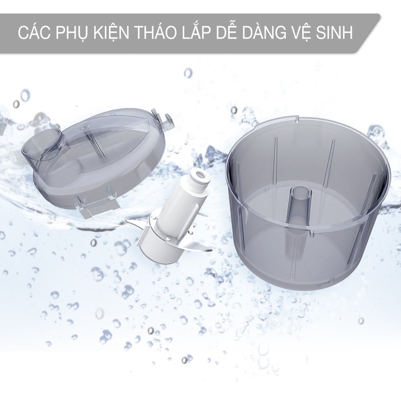 Máy xay thịt đa năng mini Lebenlang LBU5239, xay tỏi, hành, ớt, gia vị.. cối 350ml, công suất 120W bảo hành chính hãng