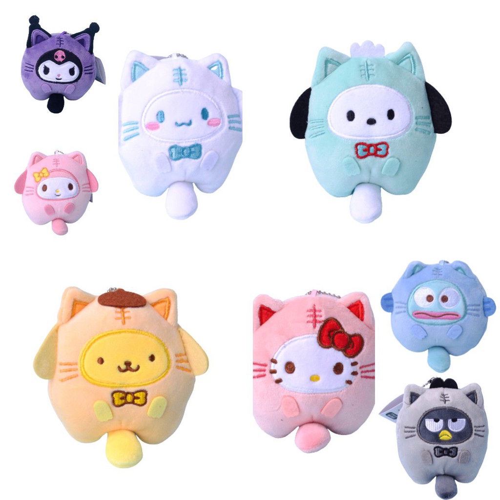 Dễ Thương Mặt Dây Chuyền Hình Kuromi Cinnamoroll My Melody Pochacco Plushie Hoàn Hảo Cho Người Hâm Mộ
