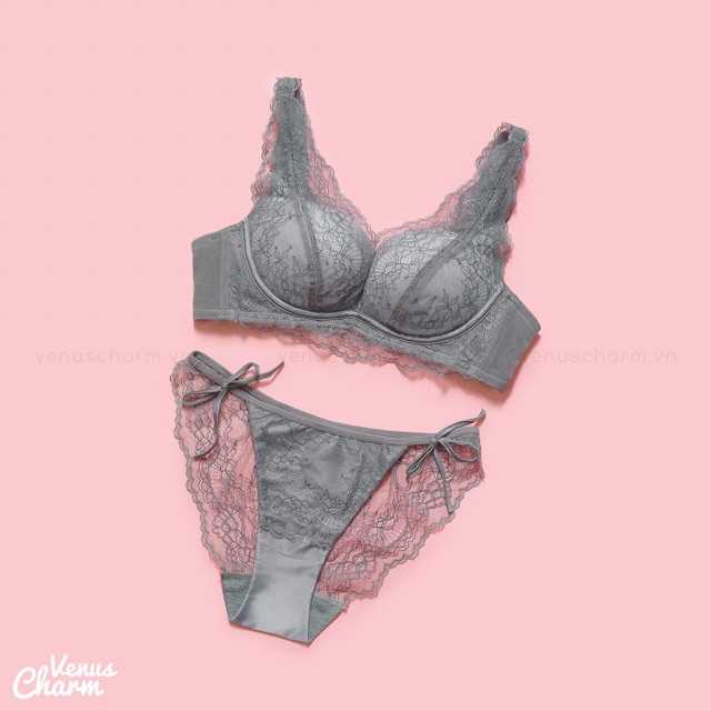 Bộ đồ lót ren không gọng nâng ngực 2cm Venus Charm Y999 với mút êm mềm thoải mái | BigBuy360 - bigbuy360.vn