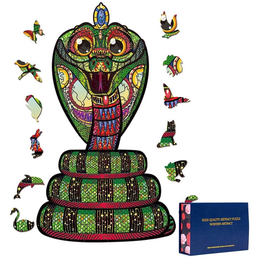 Bộ xếp hình gỗ đồ chơi Thegioipuzzle.com ghép hình puzzle- Con Rắn 001