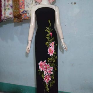 Vải áo dài thêu cao cấp