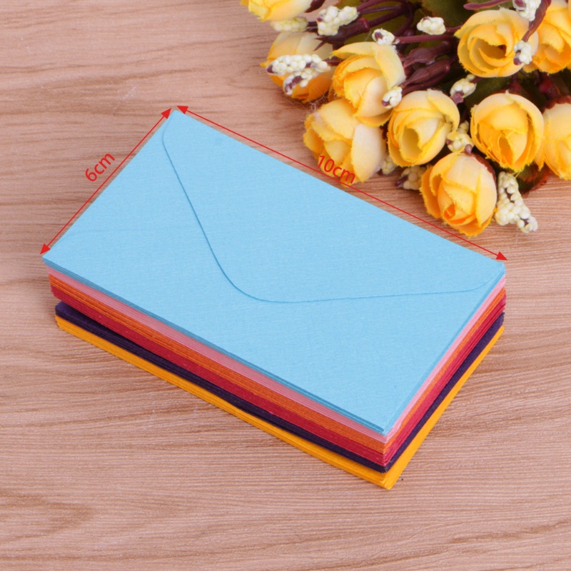 Set 50 Phong Bì Nhiều Màu Sắc Bằng Giấy Phong Cách Cổ Điển Đa Ứng Dụng