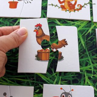 GHÉP HÌNH 2 MẢNH & TÌM BÓNG CON VẬT