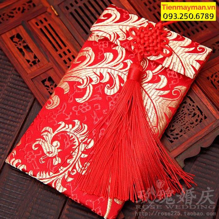 [ Giá sỉ ] Bao Lì Xì Vải Gấm Nhiều Hoa Văn Cao cấp