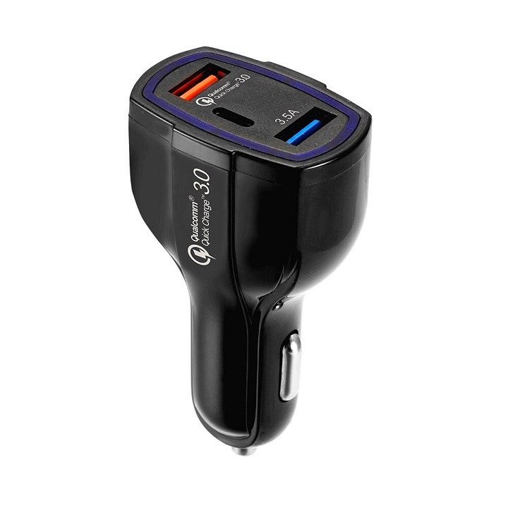 Tẩu sạc cho ô tô sạc nhanh Qualcom chuẩn PD,Q.C 3.0 cho Samsung,táo,Xiaomi