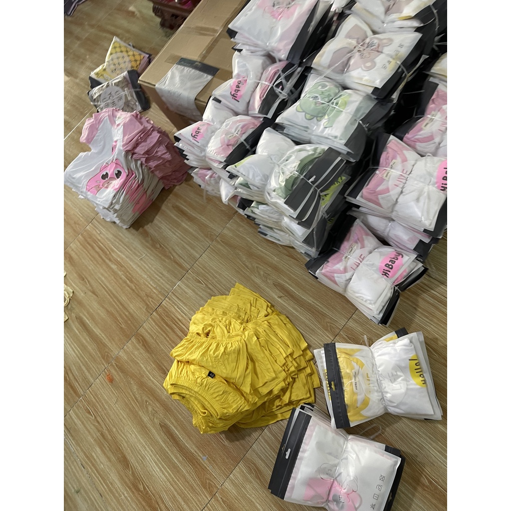 Bộ quần áo thun lạnh thời trang bé trai, bé gái in hình dễ thương Minky Mom dài tay  0-4 tuổi