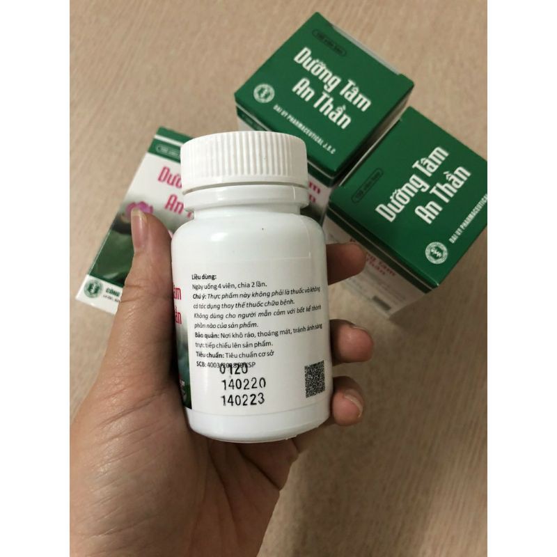 Dưỡng tâm an thần  ⚡ CAM KẾT CHÍNH HÃNG ⚡  Giúp ngủ ngon nguồn gốc dược liệu 100 viên