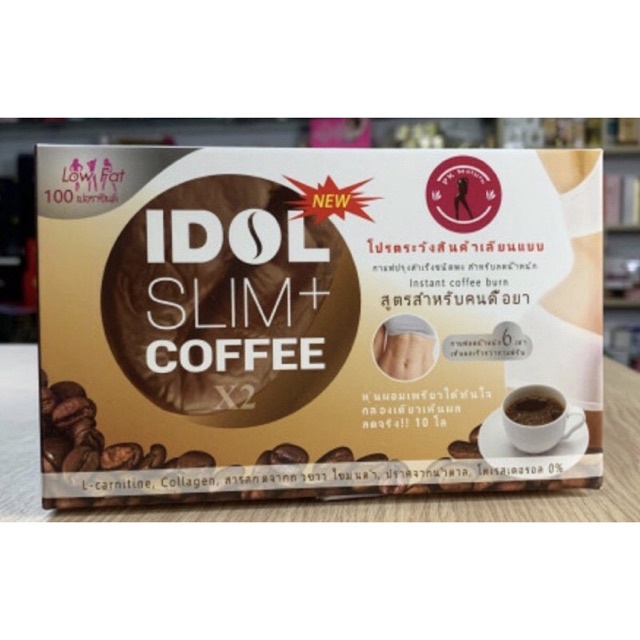 Cafe giảm cân IDOL SLIM X2 + cam kết giảm 1000% không giảm hoàn tiền
