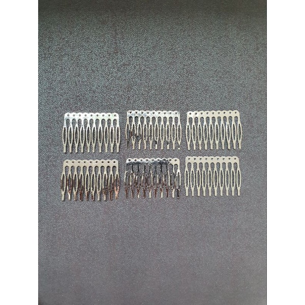 Xược cài tóc kim loại 10 răng, Xược cài nguyên liệu diy, nguyên liệu làm cài tóc