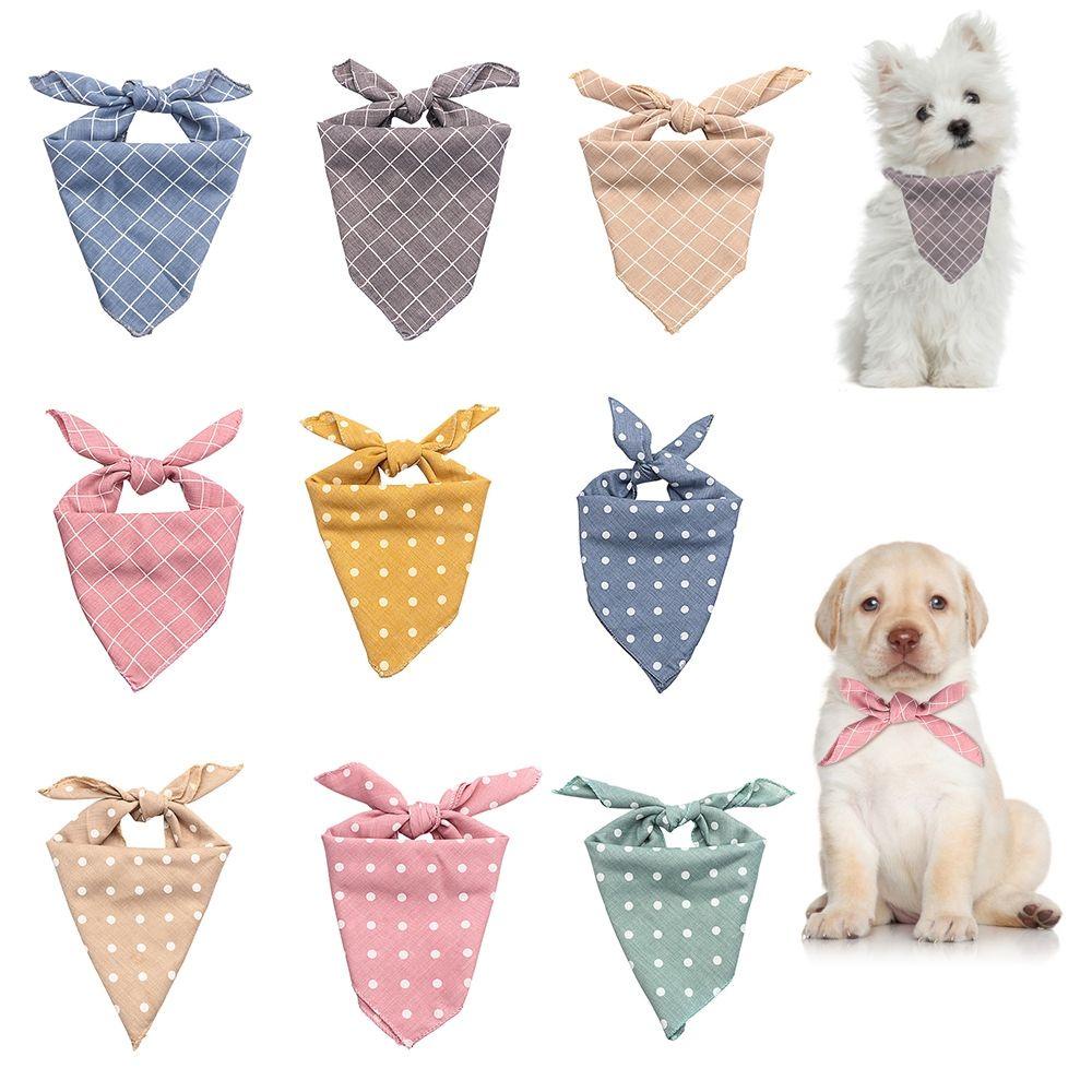 CLEOES Khăn Choàng Cổ Vuông Họa Tiết Chấm Bi Bằng Vải Cotton Dành Cho Chó Mèo Kerchief