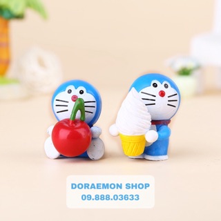 Bộ Mô Hình Mini Doremon Doraemon Ăn Tráng Miệng