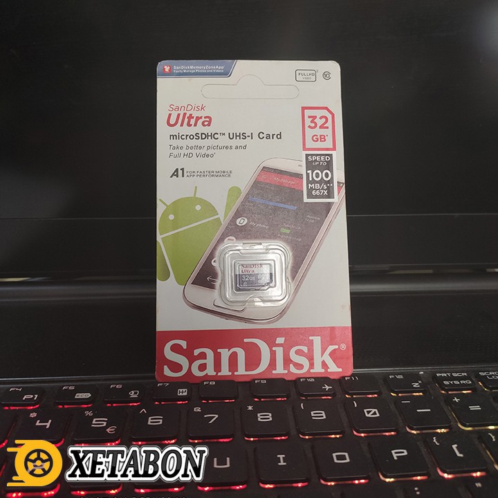 Thẻ nhớ MicroSDHC 32GB SanDisk Ultra Class 10 667x 100MB/s Chuyên Dụng Cho Camera Hành Trình