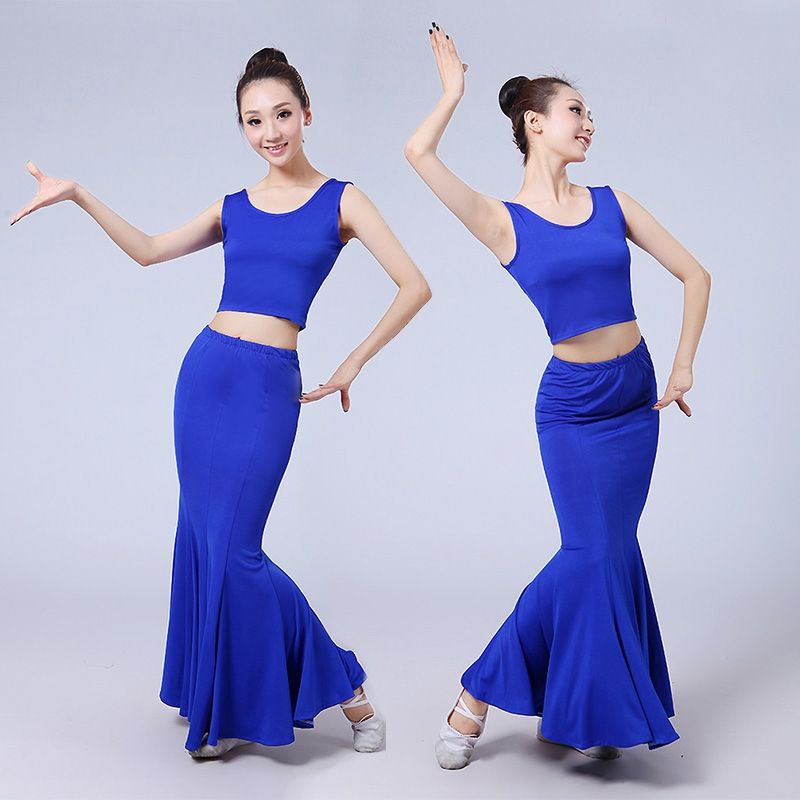 Chân Váy Múa Ba Lê Dáng Dài Họa Tiết Chim Công Cho Nữ