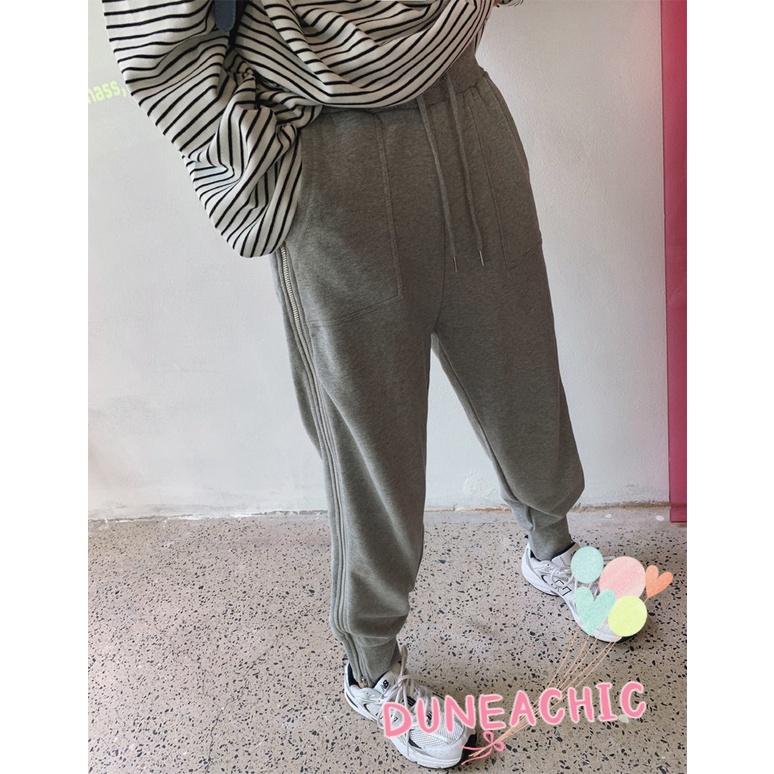 DUNEA Quần Dài Thể Thao Lưng Cao Dáng Rộng Thiết Kế Quyến Rũ Cho Nữ